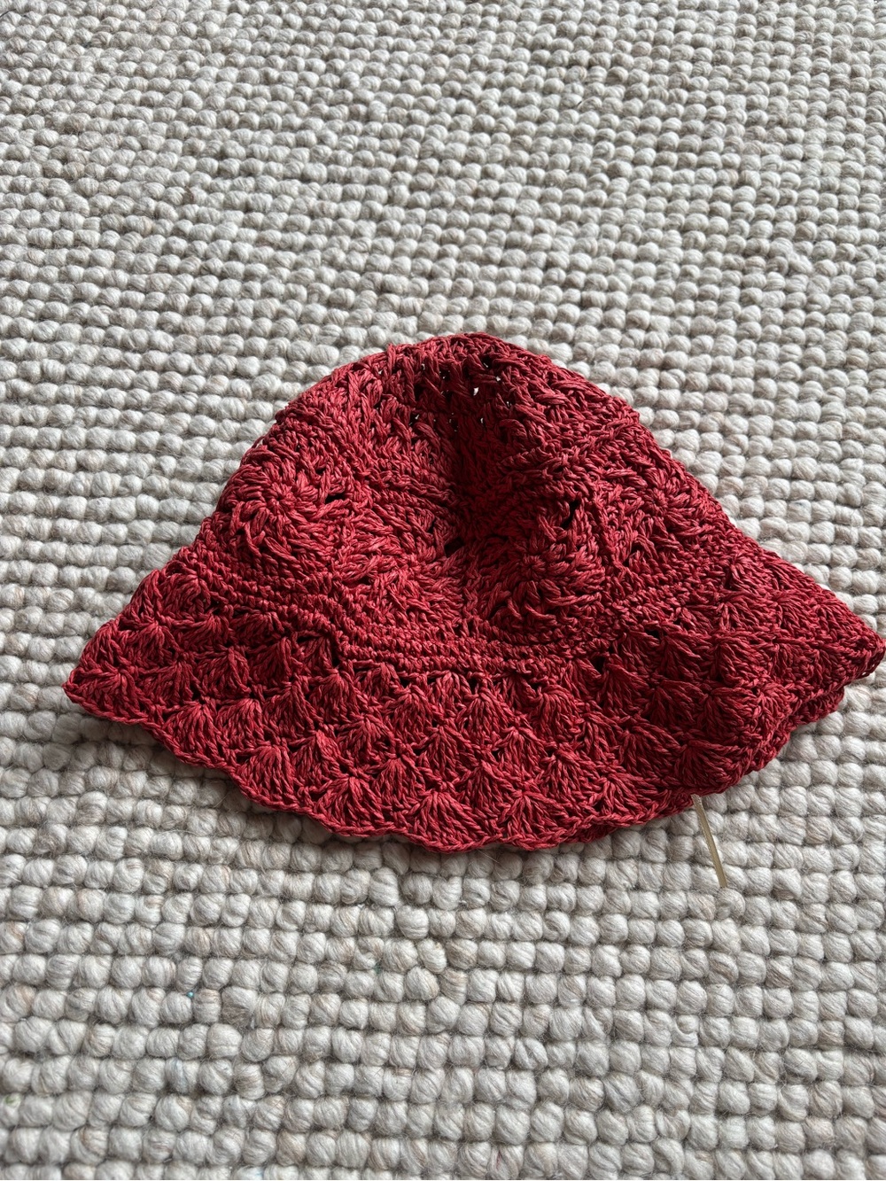 San Diego Hat Company Red Crocheted Sun Hat